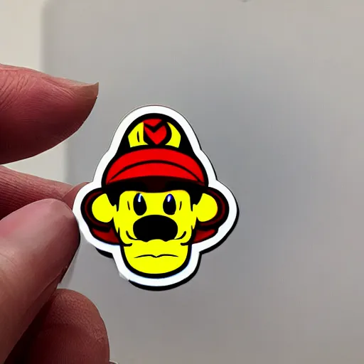 Image similar to die cut sticker, bowser is mario