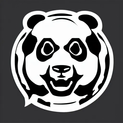 Image similar to in the style of max prentis and deathburger and laurie greasley a vector sticker logo of a panda, highly detailed, colourful, 8k wallpaper