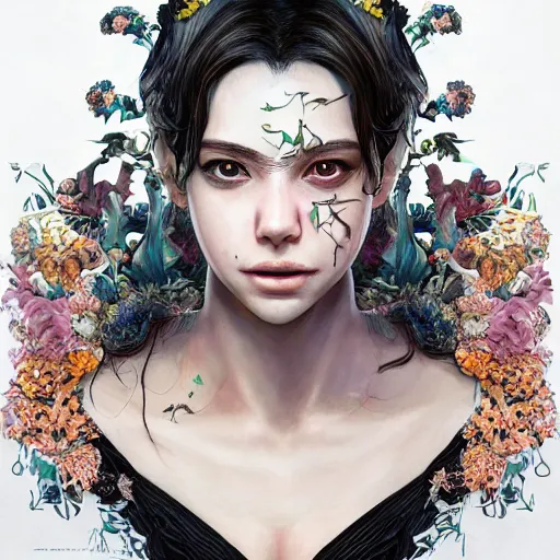 Image similar to the portrait of an absurdly beautiful, graceful, elegant, sophisticated, young idol made up of lemons, an ultrafine hyperdetailed illustration by kim jung gi, irakli nadar, intricate linework, bright colors, octopath traveler, final fantasy, unreal engine 5 highly rendered, global illumination, radiant light, detailed and intricate environment