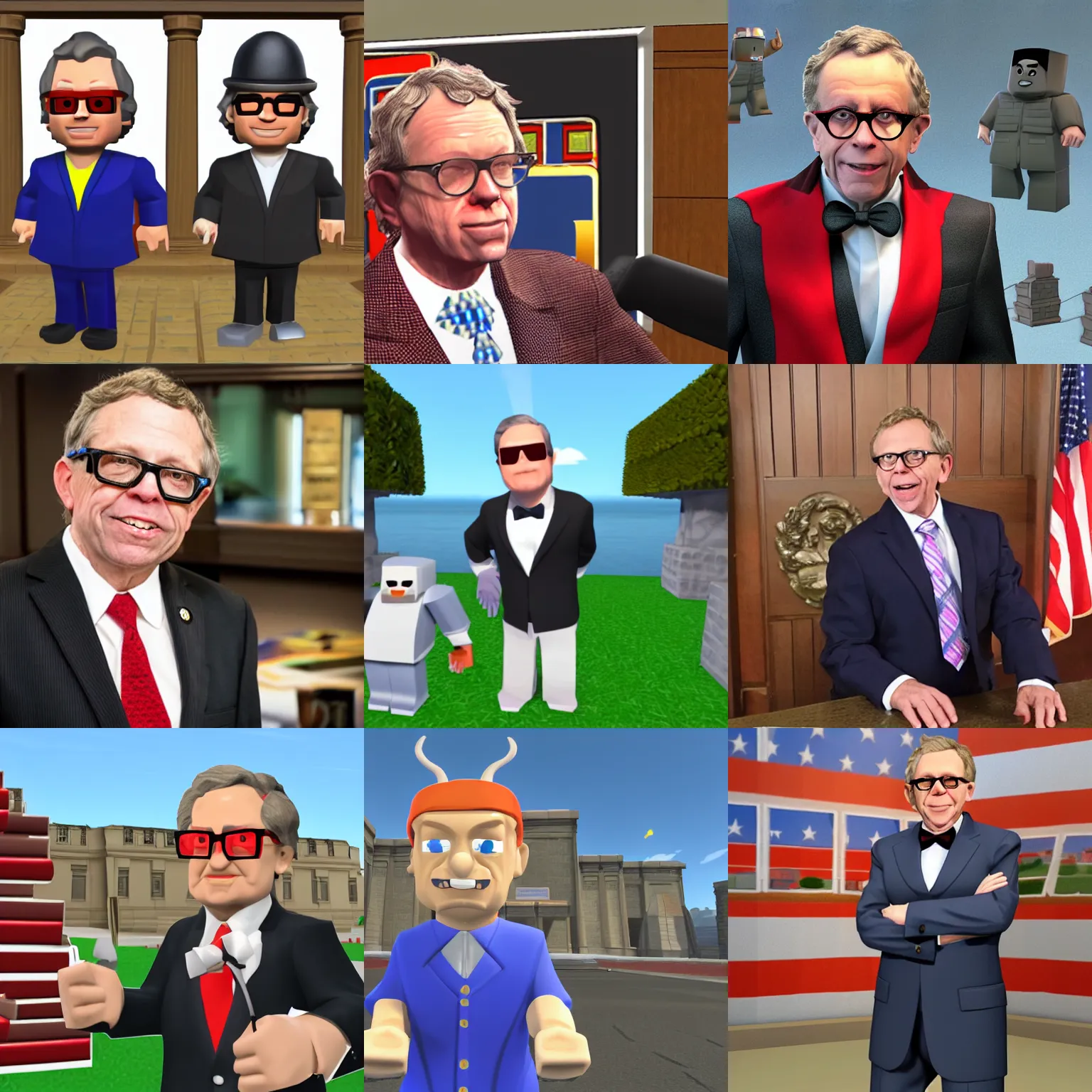 Prompt: governor mike dewine as a character in roblox