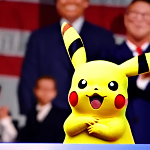 Image similar to Pikachu is elected president of the United States, photograph via White House photographer