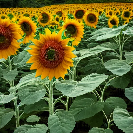 Prompt: a sunflower in rural china