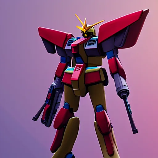 Image similar to gundam head, v - fin, octane render, soft light, mekka, behance, vector, highly detailed illustration, realistic, custom design, dribbble. com, by secondsyndicate studio,