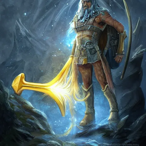 Image similar to a portrait of a giant golden axe, an axe weapon, epic fantasy style art, fantasy epic digital art, epic weapon art