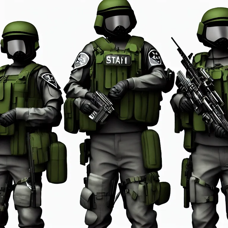 Prompt: kawaii swat team, fashion, photography, highly detailed, realistic, waporwave atmosphere