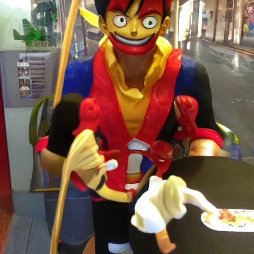 Image similar to luffy in McDonald's