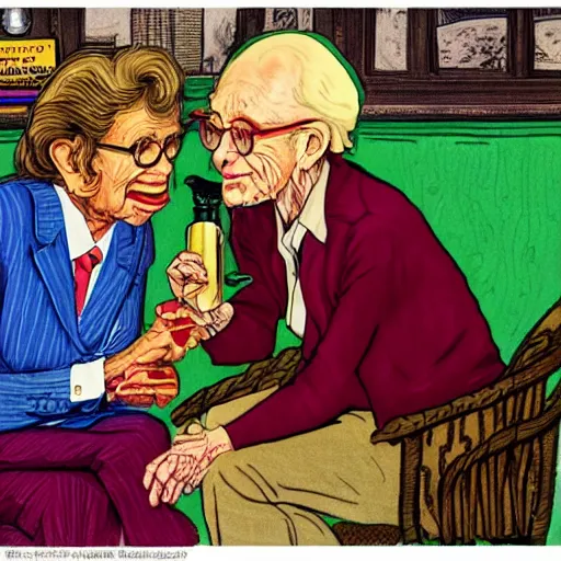 Image similar to The Artwork of R. Crumb and his Cheap Suit Dr. Ruth tells you to have more relations, pencil and colored marker artwork, trailer-trash lifestyle