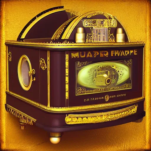 Image similar to “ a detailed, shiny mutoscope. hyper - realistic, good as new. 3 d render ”