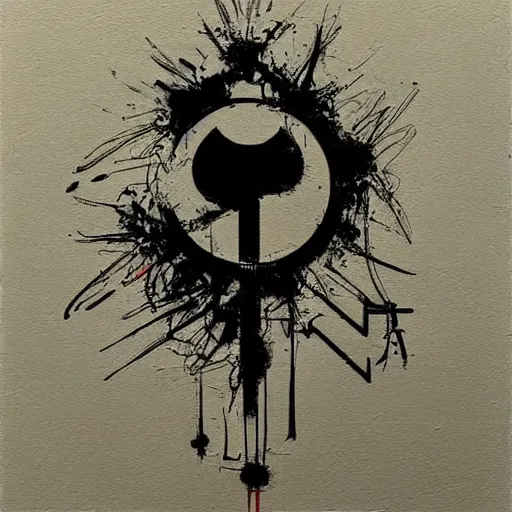 Image similar to graphic design medical tech style symbols , by guy denning,ashley wood,michael black,no blur no dof