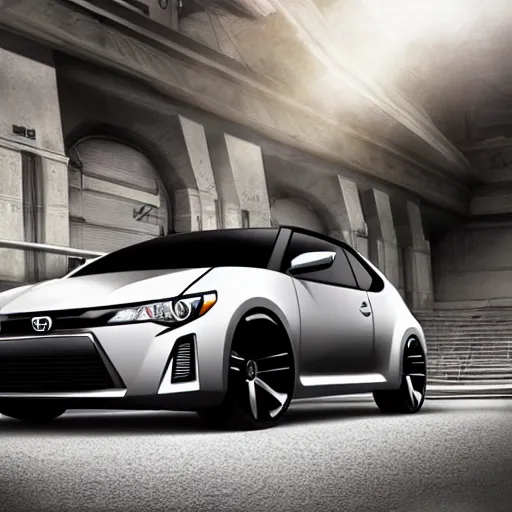 Prompt: 2013 scion tc, concept art