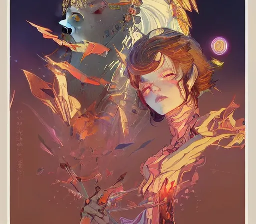 Prompt: paralytic feast on the rhinestone sky : : electric visions in nightmares, illustration trending on artstation, anime. by hayao miyazaki and rossdraws and artgerm and greg rutkowski and alphonse mucha and studio ghibli and ilya kuvshinov. high quality, stunning, intricate detailed character. 8 k