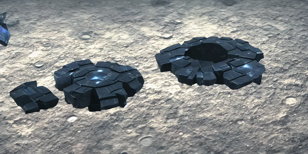 Prompt: floating asteroid surface ground platform in space, mcu style, real life, spotted, ultra realistic, 4 k, movie still, uhd, sharp, detailed, cinematic, 3 d render, modern