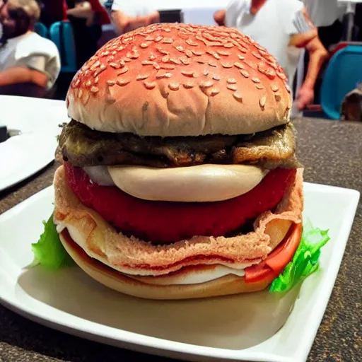 Prompt: a live blobfish inside a burger, lifelike, extremely detailed, 8k resolution