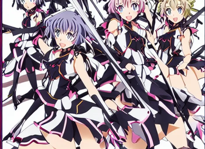 Image similar to symphogear goods acrylic figure tapestries key visual poster pattern heterochromia