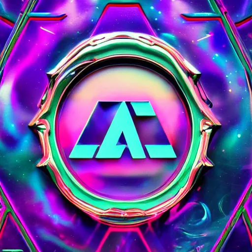 Image similar to a and w vaporwave logo, digital art, cosmic, 3 d high definition, trending on art station, photorealistic, high resolution, 8 k, octane, hyper detailed, insane details, intricate, elite, ornate, elegant trend, highly detailed and intricate, sharp focus, photography, unreal engine