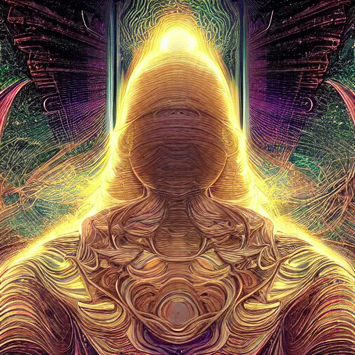 Image similar to beautiful portrait of intelligence of science, spatial space deformation in latent space, math art, astral plane, by artgerm and dan mumford and gustave dore