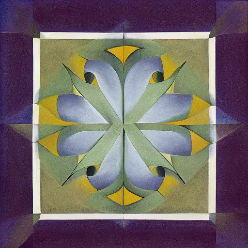 Prompt: georgia o'keeffe symmetry