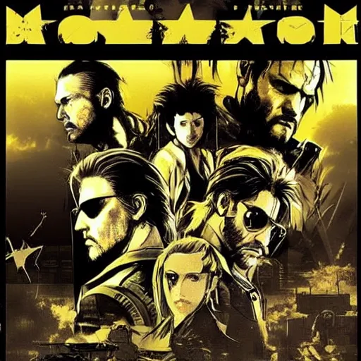 Prompt: poster for metal gear the movie 1 9 8 7