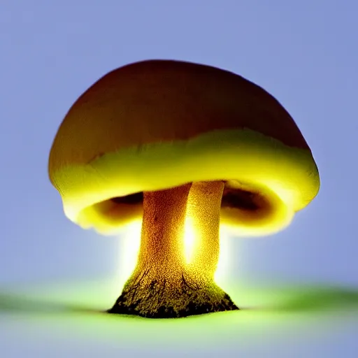 Prompt: glowing mushroom, luminescent mushroom : : dark forest : : [ illuminated by a single mushroom ] : : 8 k : : [ digital art ] : :