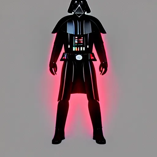 Image similar to darth vader's enhanced new suit design. octane 3 d render.