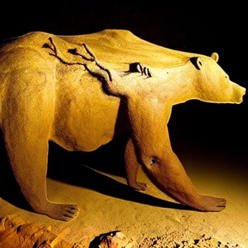 Image similar to bear - god, chauvet cave art