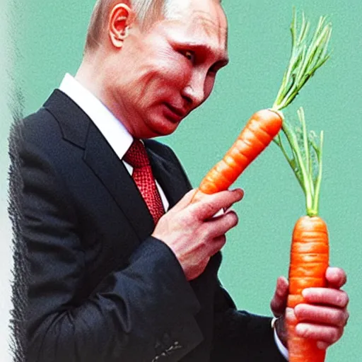 Image similar to putin eating a carrot, but carrot is chesspiece