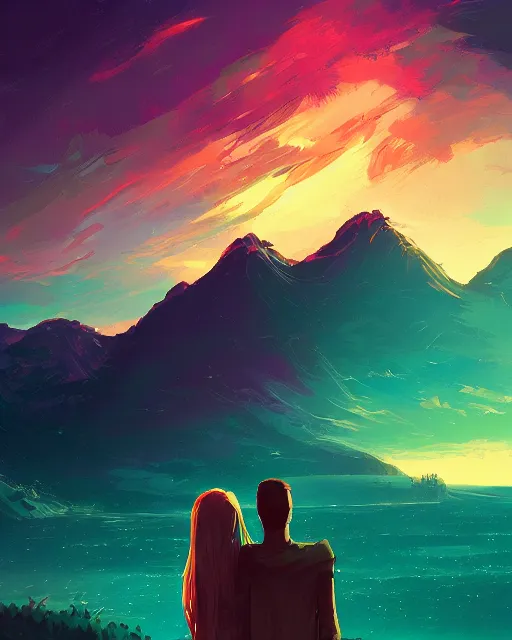 Prompt: moment of peace, aurora background, alena aenami and android jones, wlop and rhads, artstation