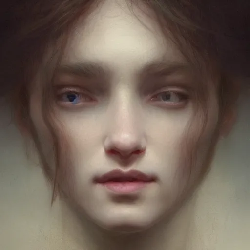 Image similar to a simple face highly detailed, dim volumetric lighting, 8k, post-processing, soft painting, trending on artstation, concept art, smooth, sharp focus, illustration,by Tom Bagshaw and Daniel Gerhartz and Albert Aublet and Lawrence Alma-Tadema and alphonse mucha