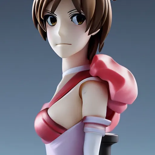 Prompt: a collectible figurine of emma watson, figma, anime style, on the table, photo