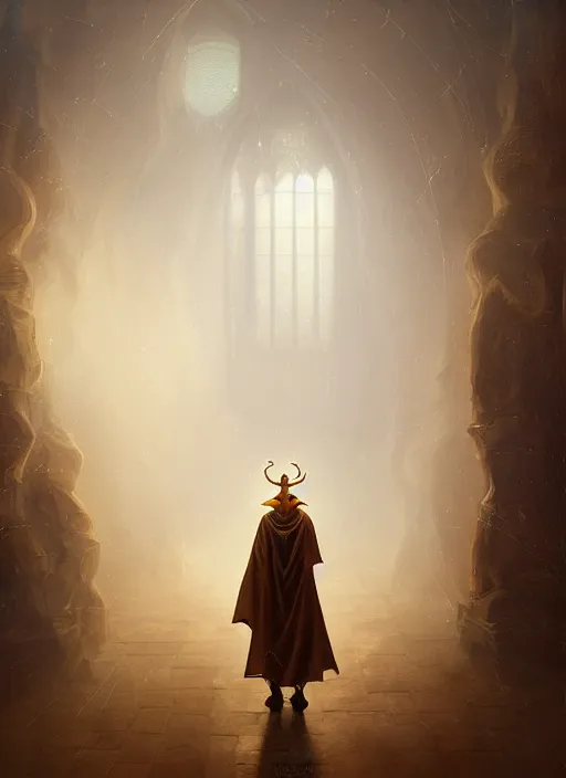 Prompt: surrealistic closeup portrait of anthropomorphic caracal in golden priest clothes wearing vr in orthodox church, bokeh, foggy, dynamic lighting, darkness, ambients, dramatic, foggy, heavy bokeh and blur, cinematic, depth of field, art by bussiere rutkowski andreas rocha