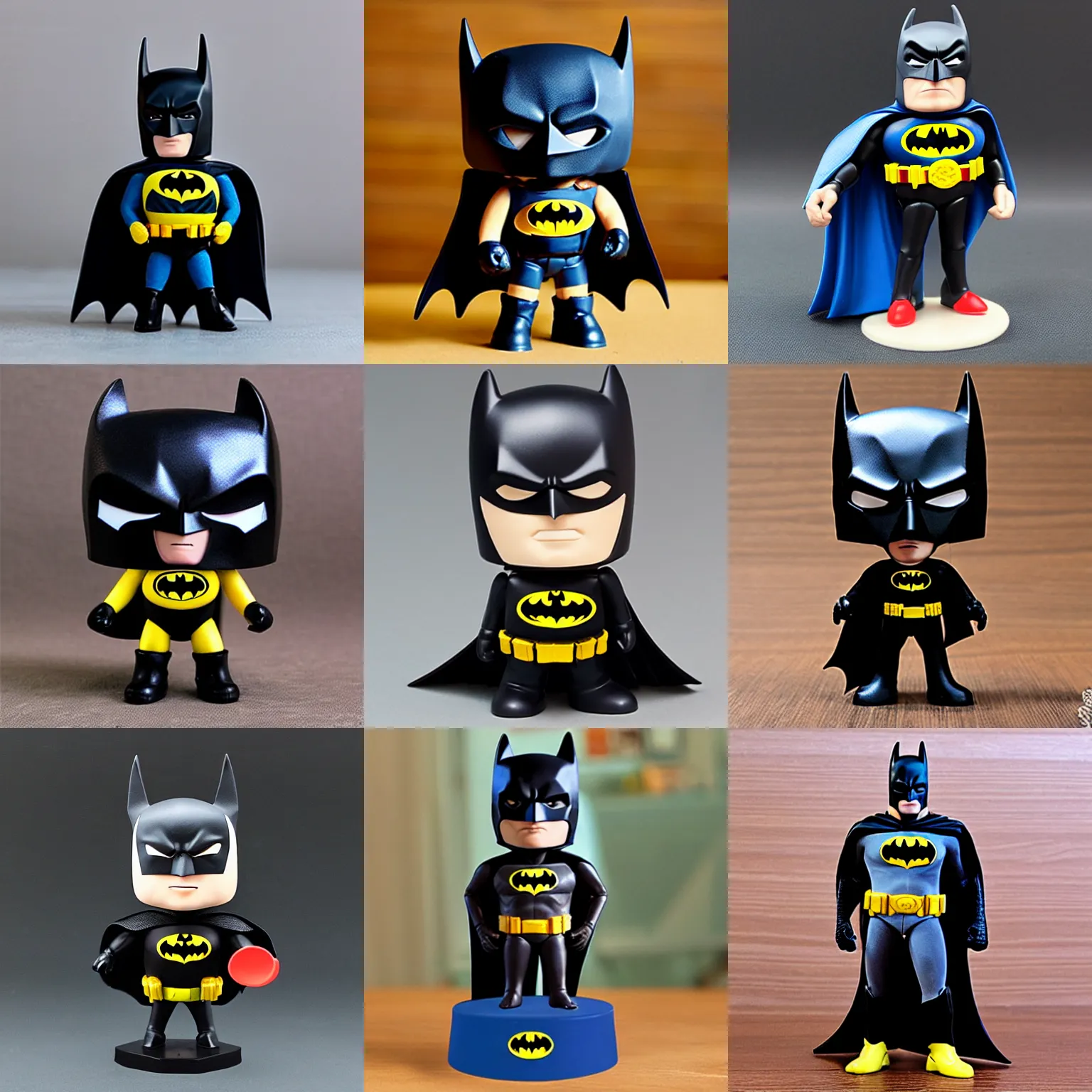 Prompt: batman, vinyl toy figurine
