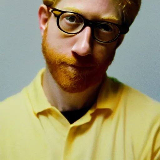 Image similar to color 35mm film still of Anthony Rapp, figure portrait