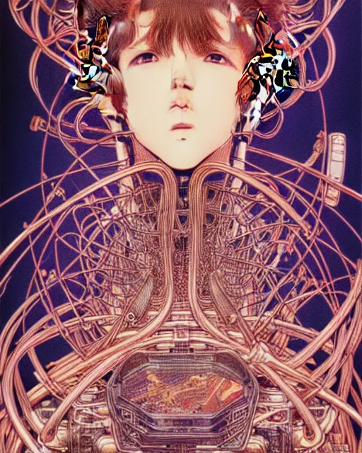 Image similar to hyper detailed illustration of a beat producer, intricate linework, lighting poster by moebius, ayami kojima, 9 0's anime, retro fantasy