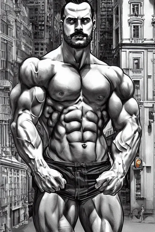 Image similar to gigachad luigi bodybuilder in the city by ilya kuvshinov, ernest khalimov body, super mario bros symmetrical face concept art, hyper realistic, intricate, elegent, highly detailed, digital painting, concept art, smooth, sharp, focus, illustration, art by artgerm and greg rutkowski and alphonse mucha, artstation