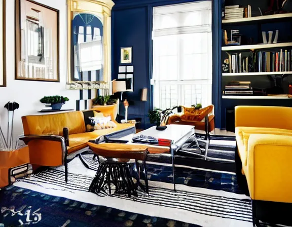 Image similar to apartment designed by nate berkus, retro 1 9 5 0 s colors