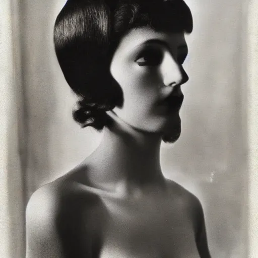 Prompt: A portrait of a beautiful cyberpunk girl, by Man Ray, fine art