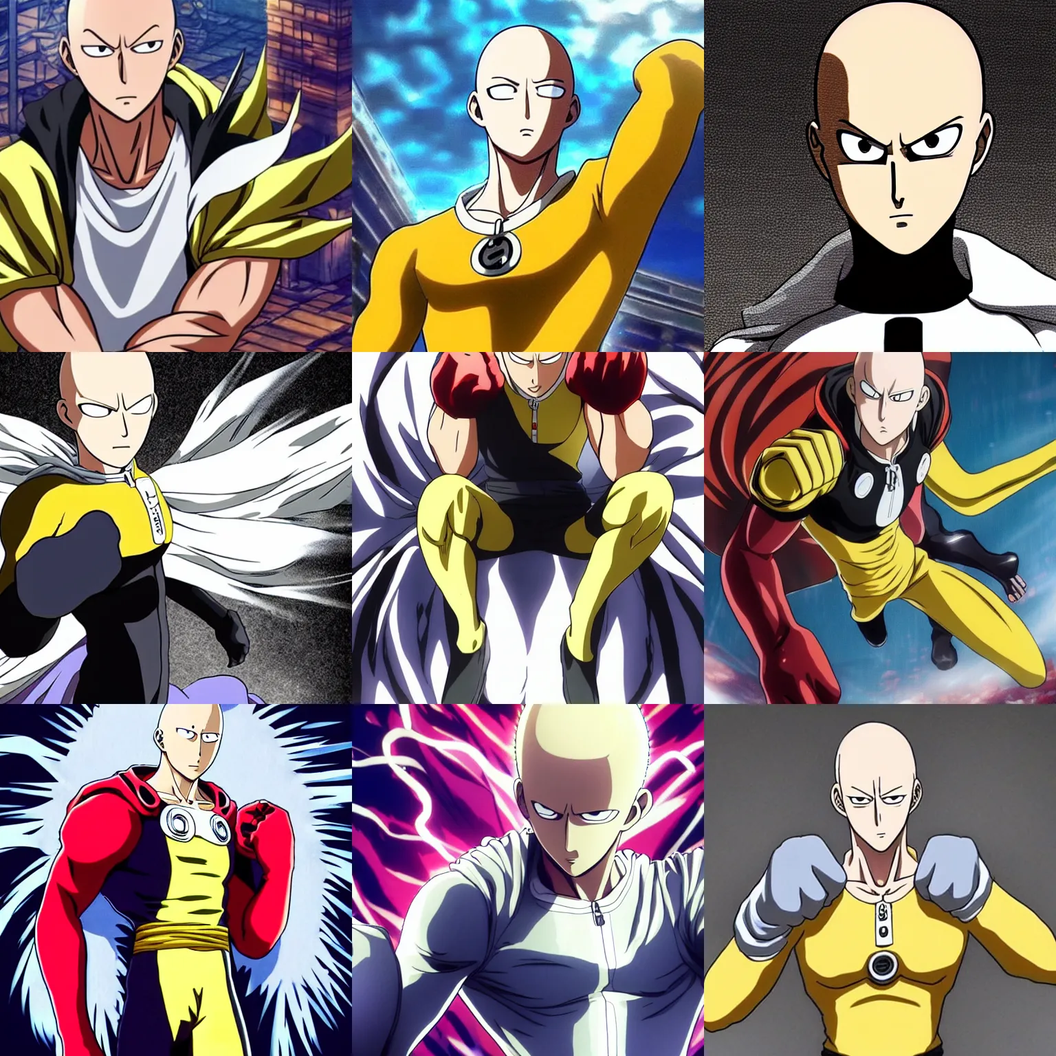 Prompt: saitama from One Punch Man ((((((((SCREAMING))))))))