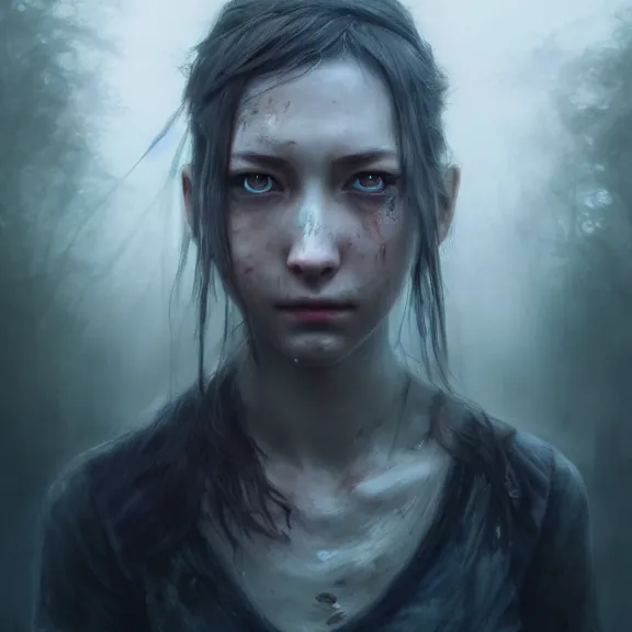 Prompt: a girl from final fantasy live action, movie still from the walking dead, evocative, mystical night, sharp focus, very very very very detailed, award winning, masterpiece digital painting by greg rutkowski, alex grey, marc adamus, beautiful dramatic lighting, artstation, 4 k wallpaper, style by peter deligdisch, peterdraws