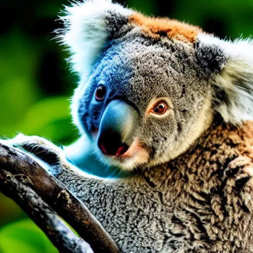 Image similar to koala mixed with tiger