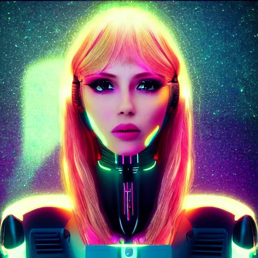Prompt: “photo portrait of the most beautiful alien robot elf girl in the world. I can’t believe how she’s beautiful. She is in gorgeous haut couture dresses. Cyberpunk. Synthwave. 8K. Hyperdatailed portrait”