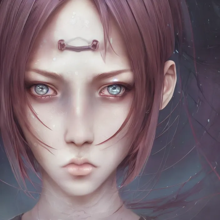 Image similar to symmetrical beautiful anime cyborg girl - by tom bagshaw, by ilya kuvshinov, rtx rendering, octane render 1 2 8 k, maya, extreme high intricate details by wlop, digital anime art by ross tran, medium shot, close up shot, composition by sana takeda, dramatic lighting by greg rutkowski, 8 k, trending on artstation