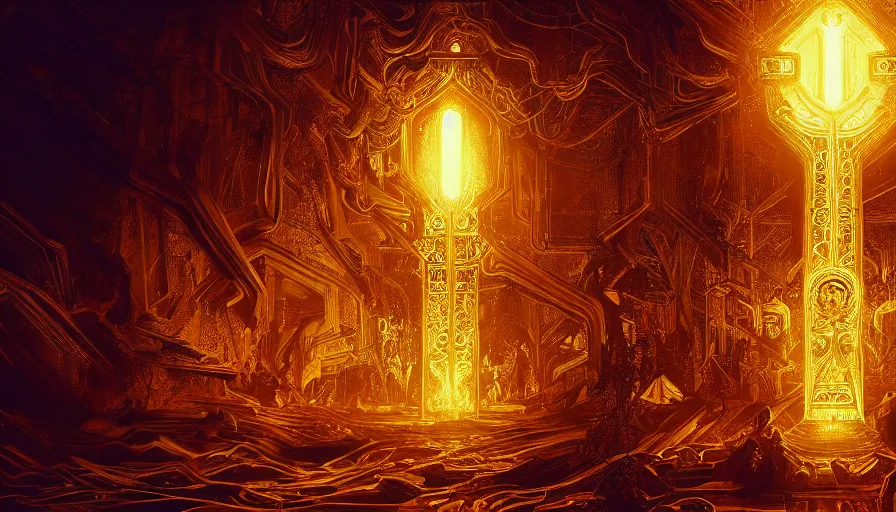 Image similar to sign of the cross, glowing, fantasy, circuitry, explosion, dramatic, intricate, elegant, highly detailed, digital painting, artstation, concept art, smooth, sharp focus, illustration, art by gustave dore, octane render