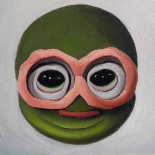 Image similar to depressed pepe the frog, oil painting, baroque style, high quality, 4 k