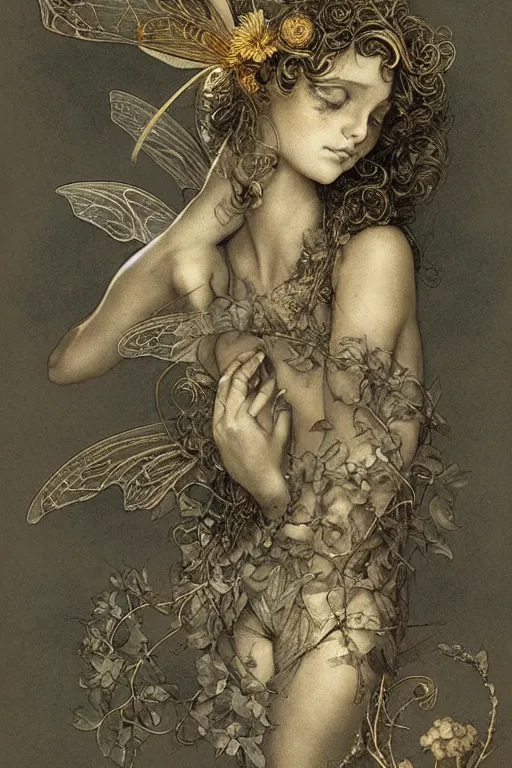 Image similar to a faerie, golden ratio, detailed, by jean - baptiste monge and maxfield parrish and artgerm