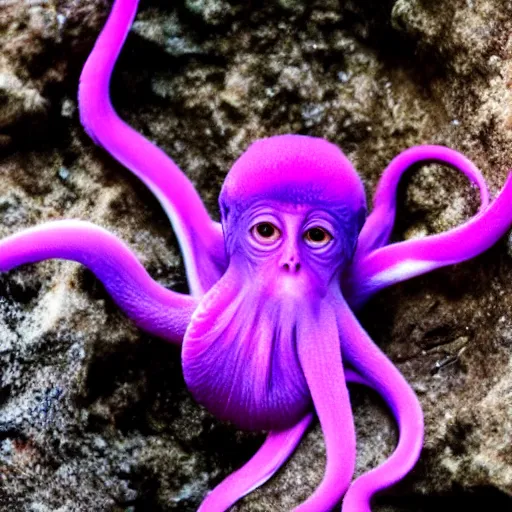 Prompt: purple monkey octopus