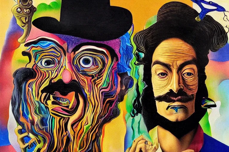 Image similar to portrait of a uncanny painter by Chor Boogie and Salvador Dali collaboration