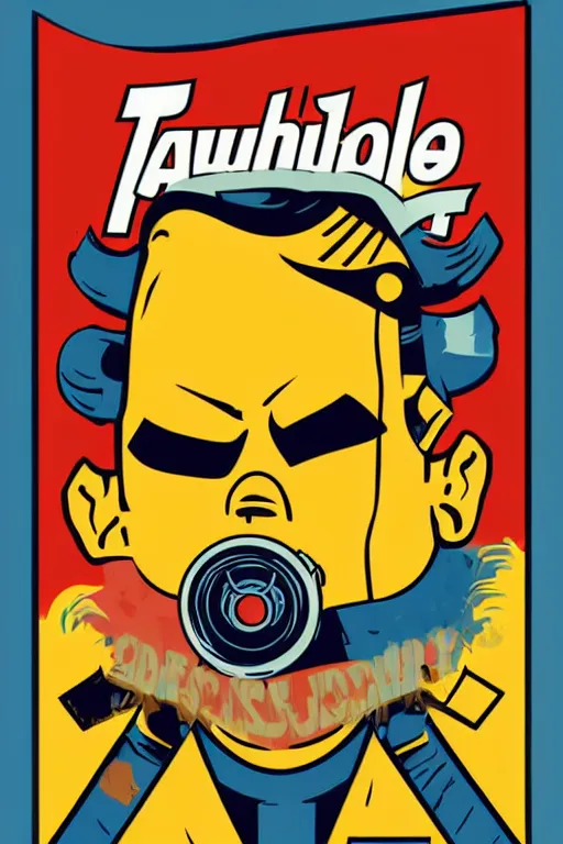 Image similar to fallout 7 6 retro futurist illustration art by butcher billy, sticker, colorful, illustration, highly detailed, simple, smooth and clean vector curves, no jagged lines, vector art, smooth andy warhol style