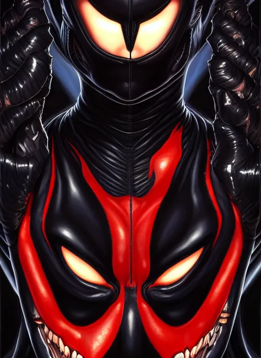 Image similar to symmetry!! gantz portrait of megan fox as a venom, unholy, intricate, highly detailed, dynamic lighting, digital art, digital painting, artstation, terence nielsen, sharp focus, illustration, art by artgerm and greg rutkowski and moebius, 8 k