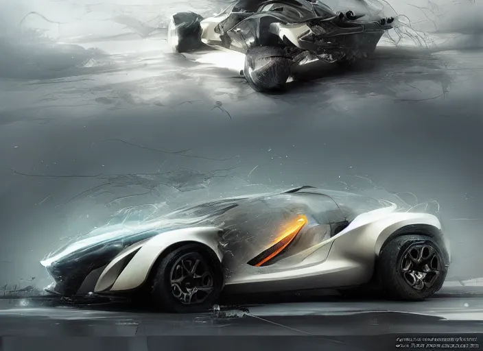 Prompt: a beautiful concept design of a supercar converted into offroad sport. car design by cory loftis, fenghua zhong, ryohei hase, ismail inceoglu and ruan jia, henrik fisker and bruce kaiser and scott robertson and dmitry mazurkevich and doruk erdem and jon sibal, volumetric light.