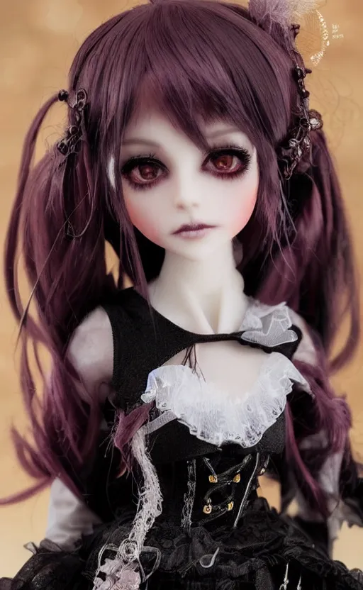 Image similar to dollfie in gothic dress